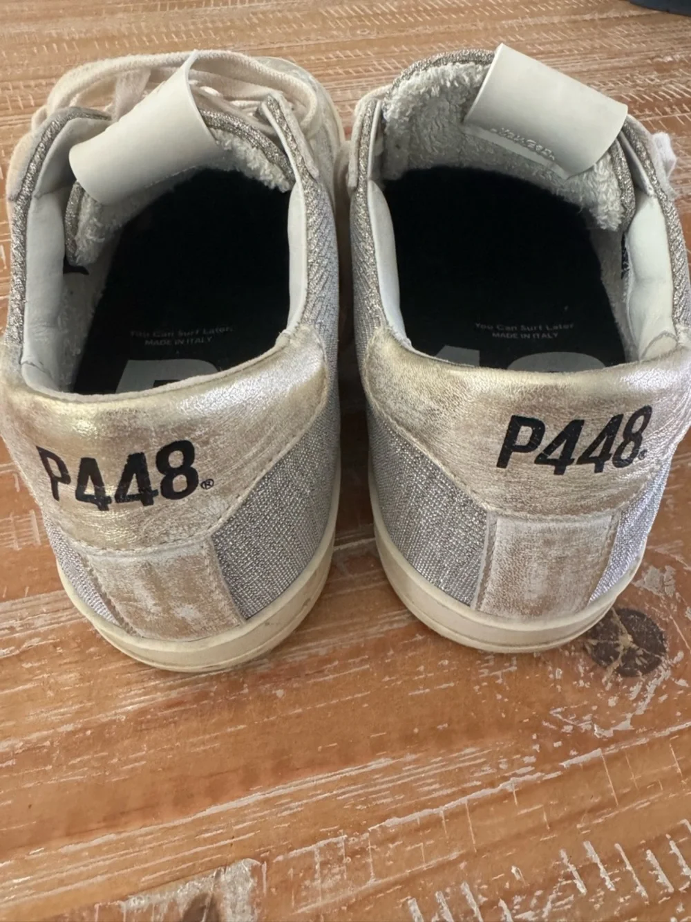 Women's P448 John Sneakers Gold Tahiti, 38/7.5-8, EUC - Picture 6 of 10